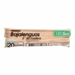 Bajalenguas en Madera Paquete x 20 Und
